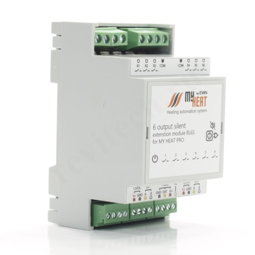 Блок расширения на DIN рейку MY HEAT RL6S, 12 В, симисторный на 6 выходов