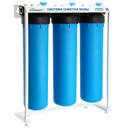 Корпус для картриджного фильтр АБФ-320ББ-БК Аквабрайт, трехступенчатый