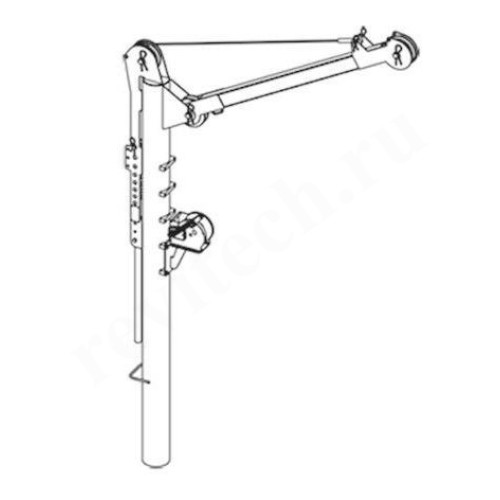 Кран с лебедкой, гальванизированная сталь, Grundfos