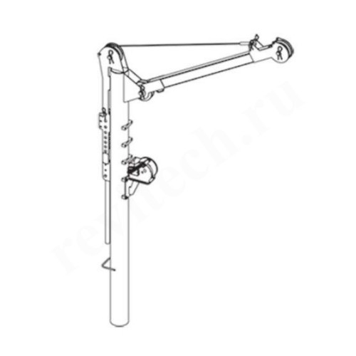 Кран с лебедкой, гальванизированная сталь, 6AF,100 кг, Grundfos