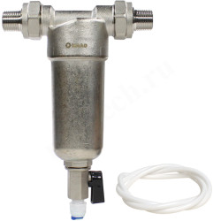 Фильтр сетчатый резьб. 1/2", PN16, WAAG, латунь, со сливным краном, (хол./гор.)