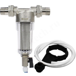 Фильтр сетчатый резьб. 3/4", PN16, WAAG, латунь, со сливным краном, (хол.)