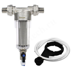 Фильтр сетчатый резьб. 1/2", PN16, WAAG, латунь, со сливным краном, (хол.)