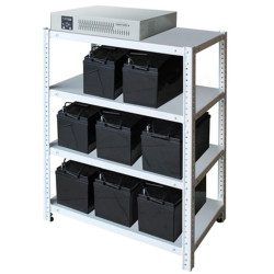 Стеллаж для АКБ 1,0х0,7х0,4-4П, масса 13 кг, четыре полки для размещения АКБ и ИБП