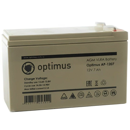 Аккумуляторная батаре Optimus АP1207, Zont