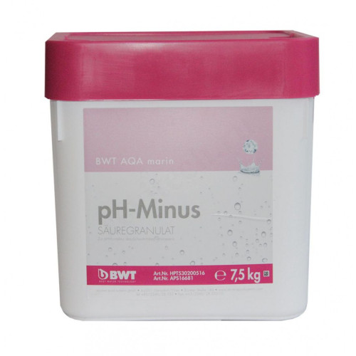 Кислотный гранулят для понижения pH в воде бассейна BWT AQA marin pH Minus 7,5 кг