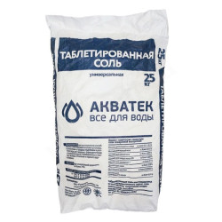 Соль таблетированная NaCl Акватек, 25кг