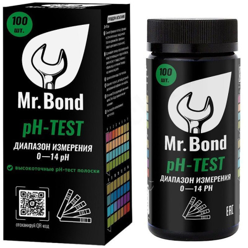 Комплект полосок индикаторов для измерения PH Mr.Bond PH-TEST, 100 шт