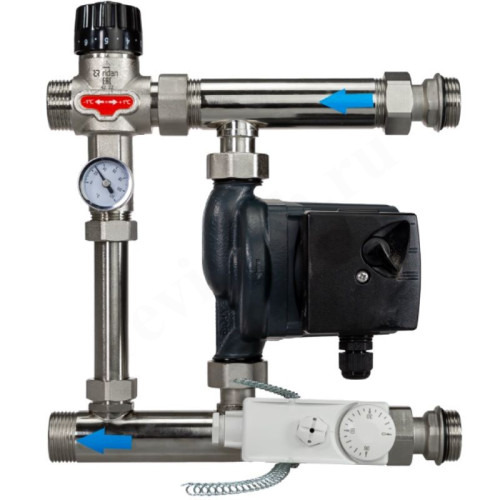 Узел смешения Ридан FHM-C6R, с термосмесителем, DN25, 15 кВт.