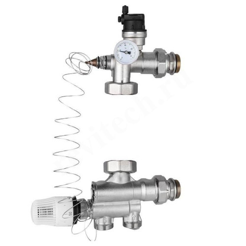 Узел смешения RTP, с термоголовкой, DN25, 12 кВт.