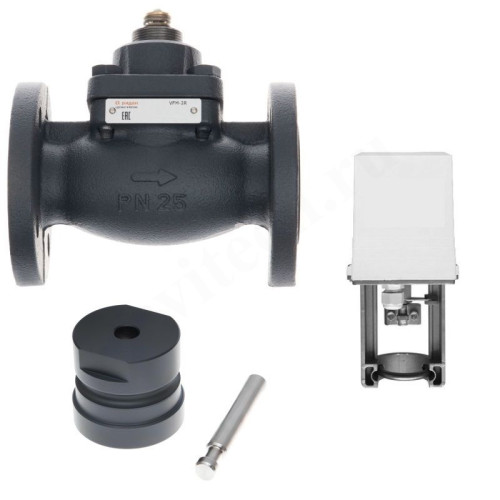 Клапан регулирующий (Ду40 мм), PN25, Ридан VFM-2R, прямой, электрический