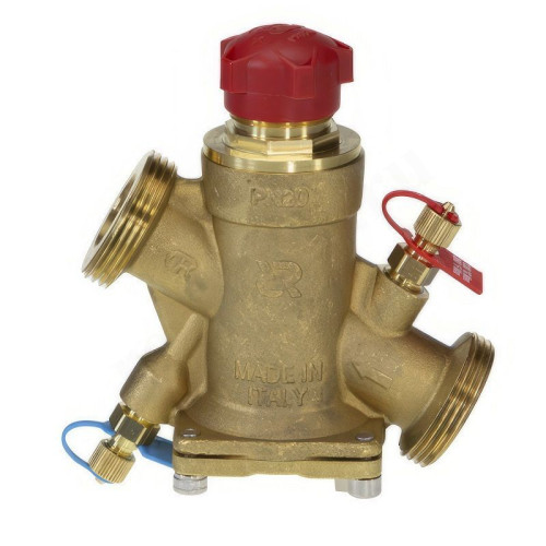 Клапан балансировочный (Ду15 мм) 3/4", PN20, Ридан AQT-R LF, (с ниппелями), механический