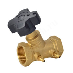 Клапан балансировочный (Ду20 мм) 3/4", PN16, Ридан MNT-R, (с ниппелями), механический