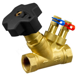 Клапан балансировочный (Ду20 мм) 3/4", PN16, Ридан MVT-R, (с ниппелями), механический