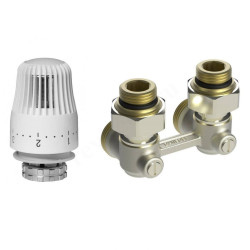 Комплект термостатический 1/2"-3/4", PN10, Ридан LV-KB/TR 84, угловой, с приводом