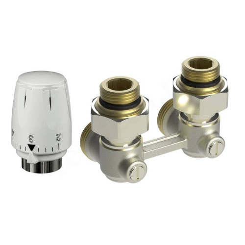 Комплект термостатический 1/2"-3/4", PN10, Ридан LV-KB/TR 74, угловой, с приводом