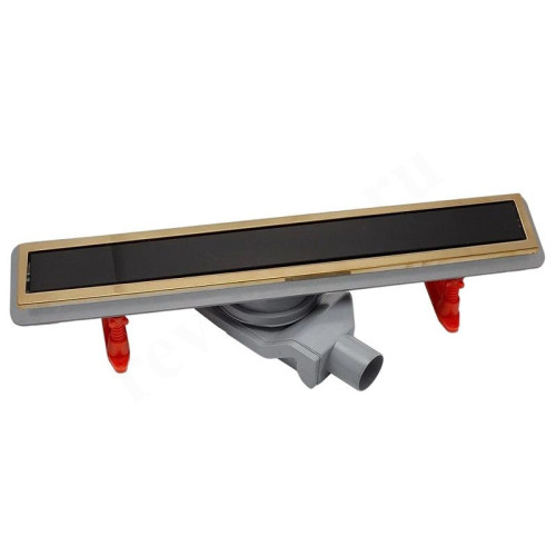 Душевой лоток Pestan Confluo Premium Line 750 (цвет 2в1 Black Glass/Stainless steel, рамка Gold)