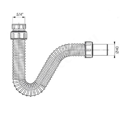 Труба гофрированная для раковины BETTOSERB, Pestan