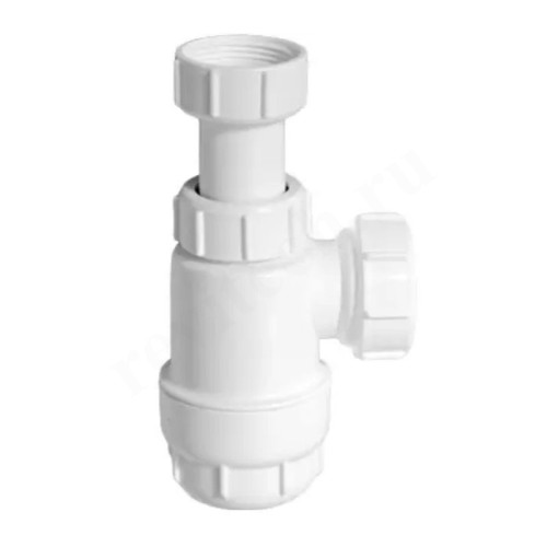 Сифон бутылочный 1 1/4" x 32 мм без выпуска выход компрессионный Ду=40мм