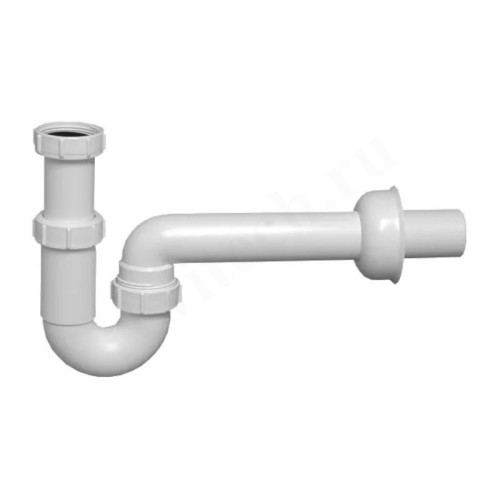 Сифон трубный 40-40, McAlpine с отводной трубой и отражателем