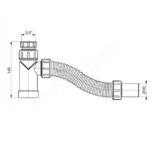 Сифон бутылочный для раковины BETTOSERB, Pestan