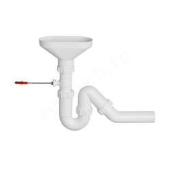 Сифон трубный 40-40, McAlpine с воронкой