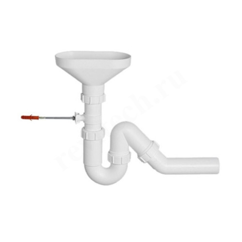 Сифон трубный 40-40, McAlpine с воронкой