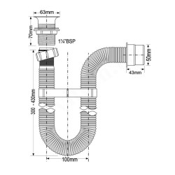 Сифон трубный 32-50, McAlpine
