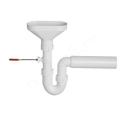 Сифон трубный 40-40, McAlpine с воронкой