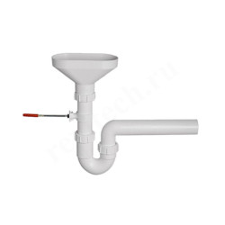 Сифон трубный 40-40, McAlpine с воронкой