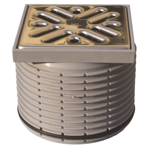 Надставной элемент d 110мм с решёткой 100*100 мм