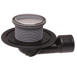 Трап для балконов и террас DN50/75 поворотный с круглой решеткой