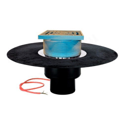 Кровельная воронка DN110 с битумным полотном и подогревом (10-30Вт/230В)