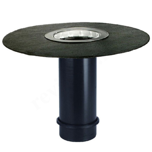 Надставной элемент кровельной воронки 125, HL, труба, полипропилен, черный