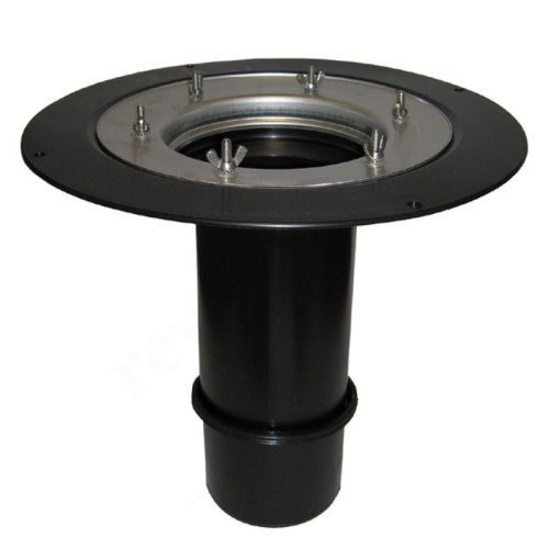 Надставной элемент кровельной воронки 125, HL, труба, полипропилен, черный