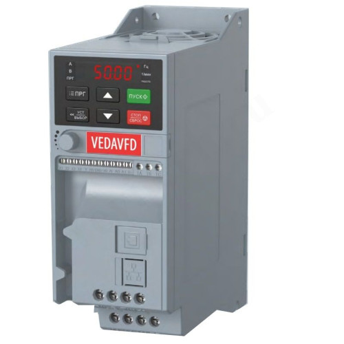 Преобразователь частоты VEDA VF-51 VF-51-PK75-0003-T4-E20-B-H 0,75 кВт (3А, 380-480В)