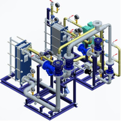 Тепловой пункт серии БТП-О/В_Тепловой пункт для системы отопления или вентиляции с теплообменником