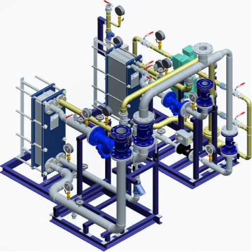 Тепловой пункт серии БТП-О/В_Тепловой пункт для системы отопления или вентиляции с теплообменником