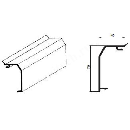 Крышка канала с уплотнительной манжетой 40/70, светлый бук