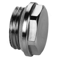 Заглушка 1/2", Simplex, резьба, нар., латунь (никель), радиаторная