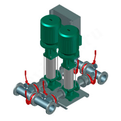 Установка насосная пожаротушения Wilo CO 2 MVI 7002 1/SK-FFS-R (3х380В; 0,90кВт)