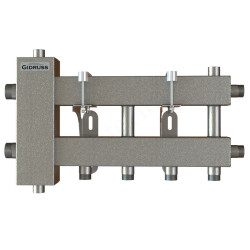 Распределительная гребенка Gidruss BMK-60 D, 3 контур., с гидроразд., DN25, 60 кВт., с крепежом