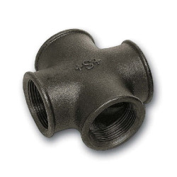 Крестовина 1 1/4"-1 1/4"-1 1/4"-1 1/4", Sanha S 180, резьба-резьба, вн., чугун