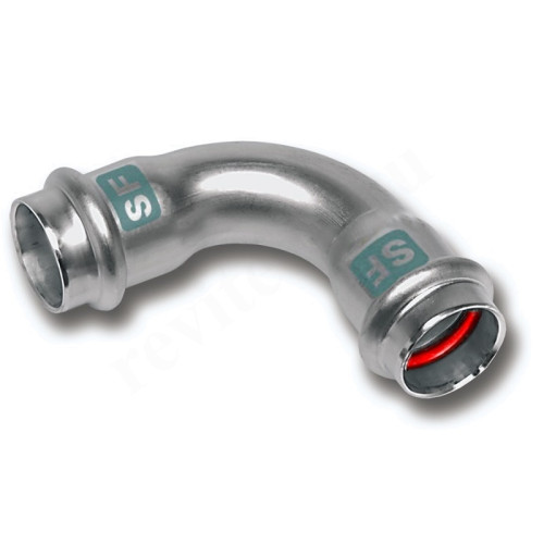 Отвод 90° 76.1-76.1, Sanha NiroSan SF, 19002A, пресс-пресс, сталь нержавеющая