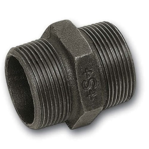 Ниппель 1 1/4"-1 1/4", Sanha, резьба-резьба, нар., чугун