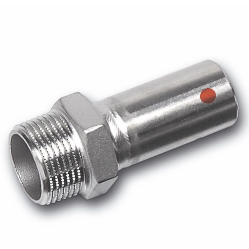 Переходник 22-1/2", Sanha NiroTherm, 91280G, труба-резьба, нар., сталь нержавеющая