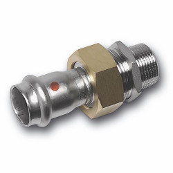 Американка 18-1/2", Sanha NiroTherm, 91333G, пресс-резьба, нар., сталь нержавеющая