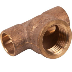 Тройник 28-1"-28, Sanha SA 4130G, пайка-резьба, вн., бронза