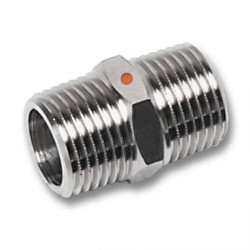 Ниппель 3/4"-3/4", Sanha NiroTherm, 91280, резьба-резьба, нар., сталь нержавеющая