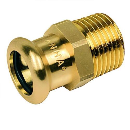 Переходник 18-3/4", Sanha PuraPress 8243G, пресс-резьба, нар., бронза